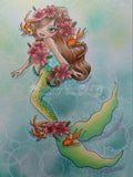 RS00005 Seaweed Mermaid Clear Cling Rubber Stamp