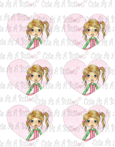 Cute As A Button Designs VH00003 Colored Printable Valentine Hearts GROW IN THE LORD