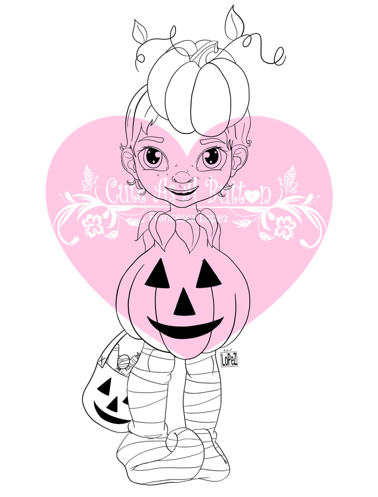 Cute As A Button Designs IMG00541 Lil’ Pumpkin Digital Digi Stamp