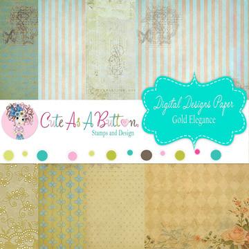 Blue Elegance Digital Papers 6x6 Digital Download Papers Cute As A Button Stamps