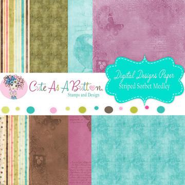PolkaDot Sorbet Medley Digital Papers by Cute As A Button Designs