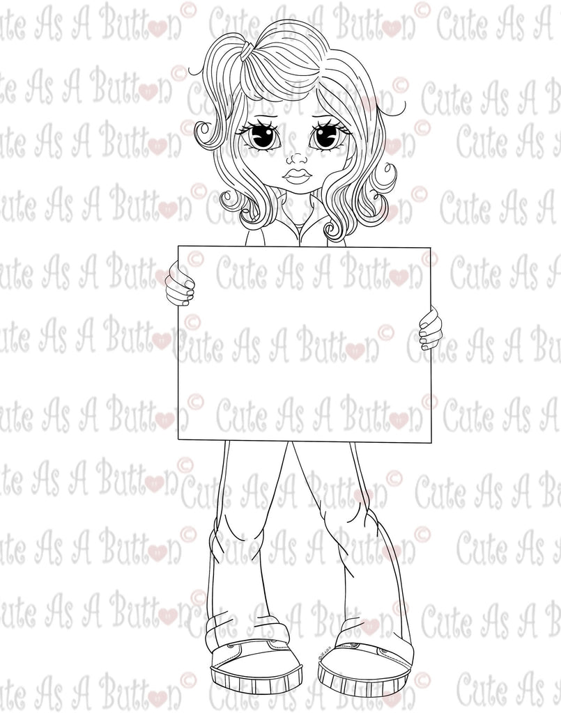 Cute As A Button Digistamps Stop Animal Cruelty Digi Stamp