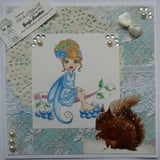 IMG00345 Christmas Holly Fairy Digital Digi Stamp