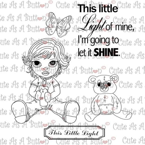 Chloe Little Light Mine Digistamp by Cute As A Button Stamps 