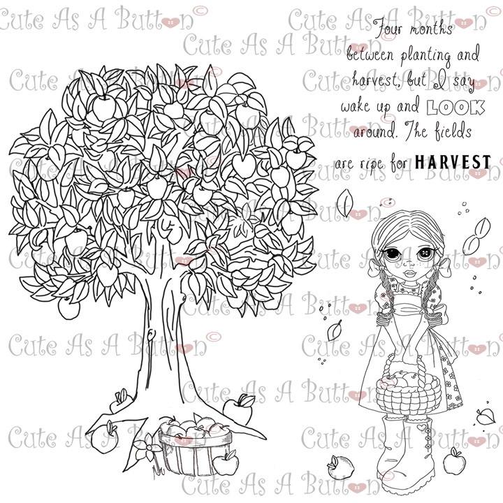 Cute As A Button Digistamps The Harvest Is Ready Digi Stamp