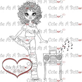 Cute As A Button Digistamps IMG00112 Flashdance Digi Stamp