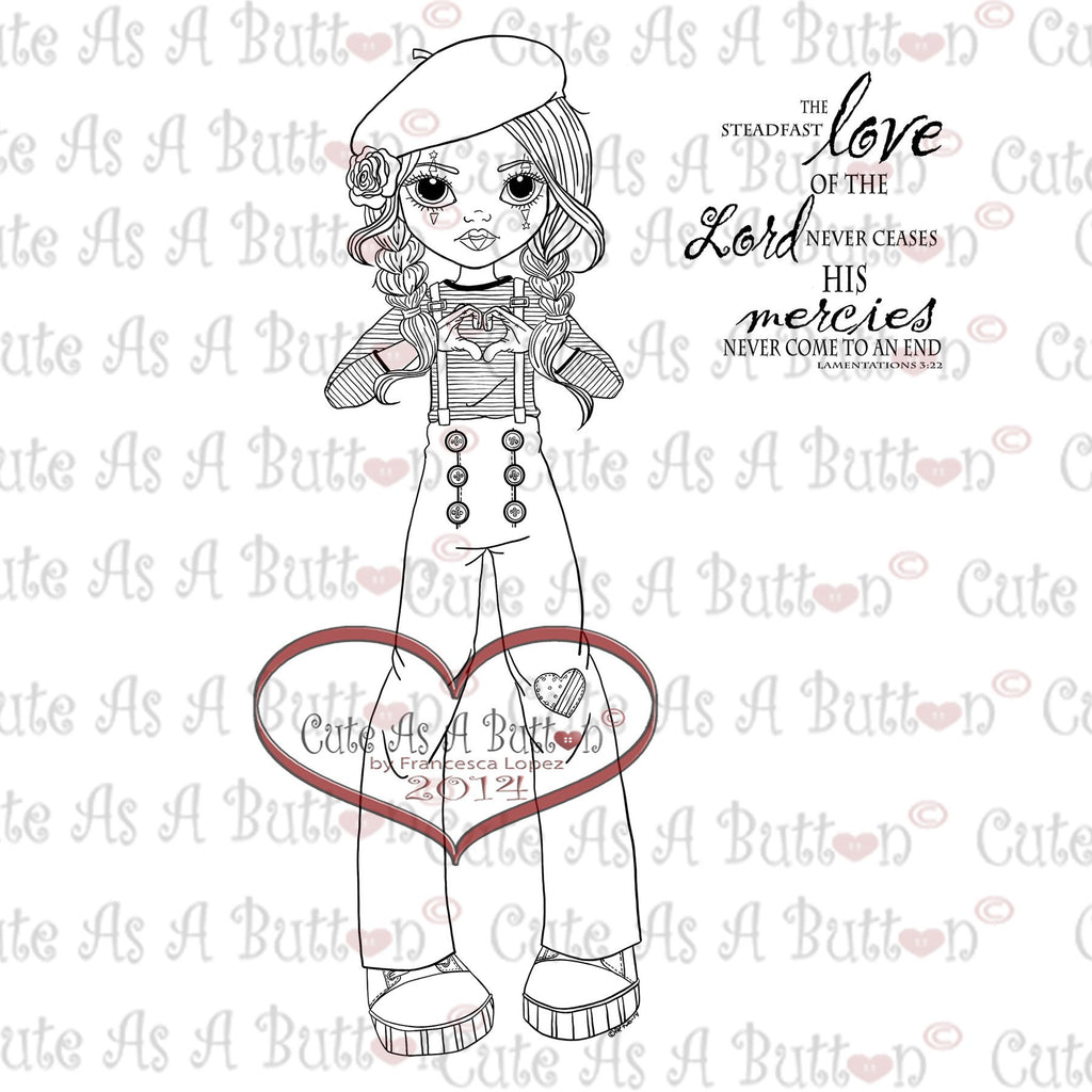 Cute As A Button Stamps Mime Digistamp