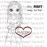 RS00003 Right Way to Fur Clear Cling Rubber Stamp