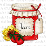 IMG00319 Pre-Colored Strawberry Jam Digital Stamp