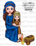 IMG00346 Gifts For King Jesus - Bible Journaling Bookmark Digital Digi Stamp