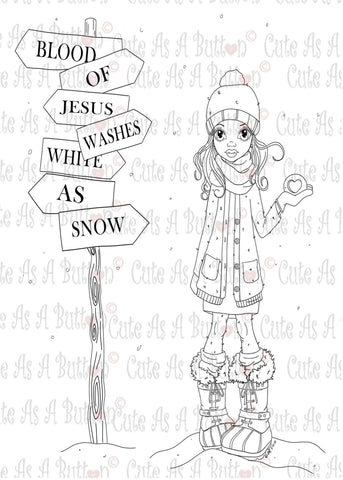 Cute As A Button Digistamps IMG00367 Jesus Is The Only Way Digital Digi Stamp