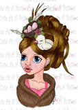 Cute As A Button Designs IMG00399 Bird In My Hair Digital Digi Stamp