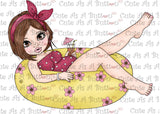 Cute As A Button Designs IMG00412- Cuddly Busty Besty - Summertime-Pre-Colored Digital Download
