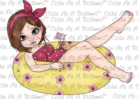 Cute As A Button Designs IMG00412- Cuddly Busty Besty - Summertime-Pre-Colored Digital Download