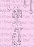 Cute As A Button Designs IMG00430 Pierrot Clown Digital Digi Stamp