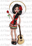 Cute As A Button Designs IMG00468 Mexican Beauty Digital Digi Stamp