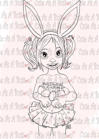 Cute As A Button Designs IMG00514 Bunny Ears Pool Party Digital Digi Stamp