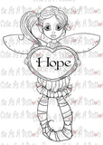 Cute As A Button Digistamp IMG00374 -377 Faith Fairies Bundle Digital Digi Stamp