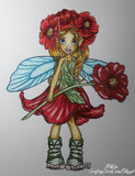 Cute As A Button Designs IMG00508 Poppy Fairy Digital Digi Stamp