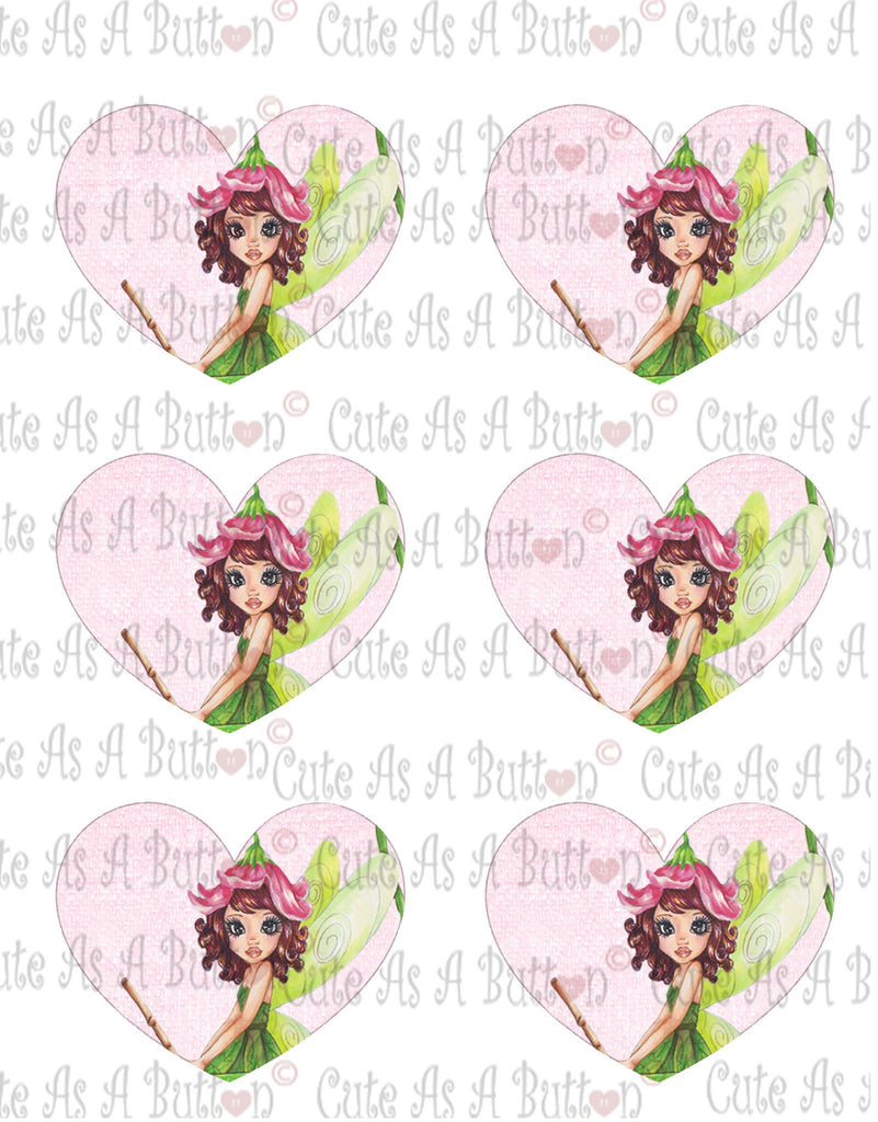 Cute As A Button Designs VH00001- Colored Printable Valentine Hearts LILIANA FAIRY