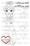 Nurse Digistamp by Cute As A Button Stamps 