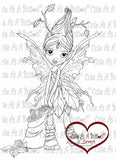 Cute As A Button Stamps Autumn Fairy Digistamp