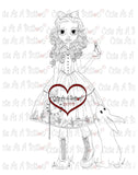 Cute As A Button Stamps Alice In Wonderland Digistamp