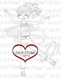 Cute As A Button Stamps Hula Hoop Digistamp
