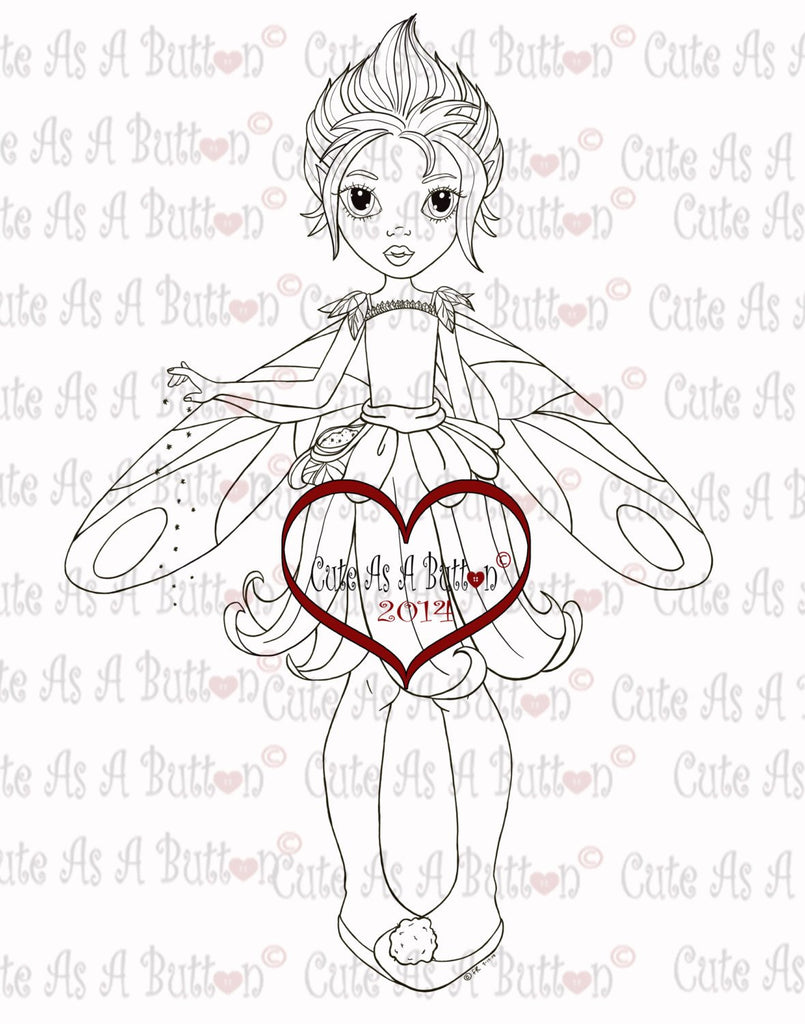 Cute As A Button Stamps Pixie Fairy Digistamp