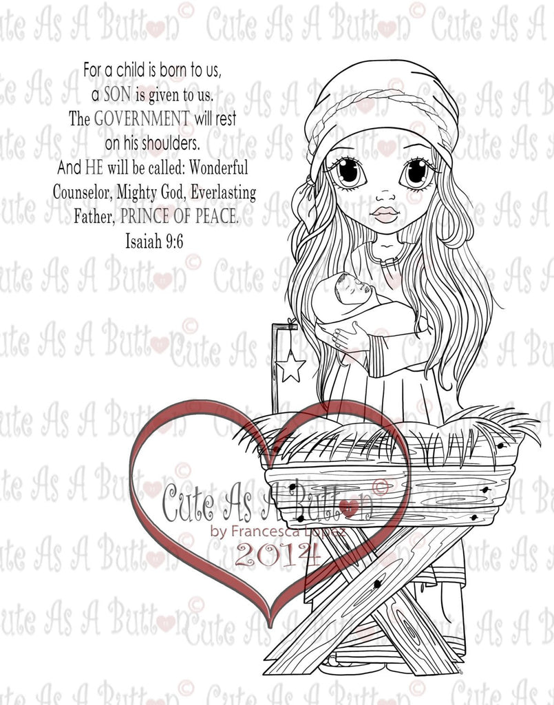 IMG00144 Mary Did You Know - Bible Journaling Bookmark Digital Digi Stamp
