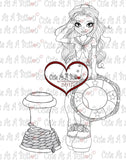 IMG00213 Sailor Girl Digital Digi Stamp