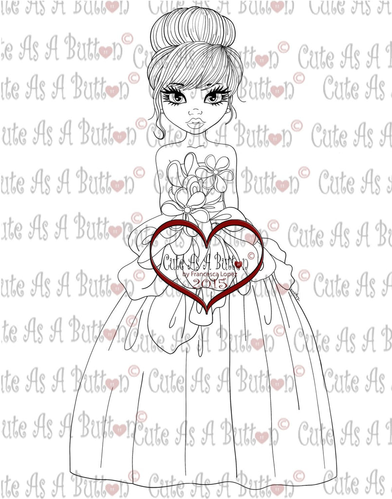 IMG00235 Wedding Dress Digital Digi Stamp