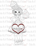 Cute As A Button Stamps Sweet Fashion Dgistamp 