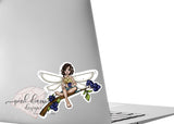 CAAB Blueberry Fairy Cute As A Button Vinyl Sticker Bicycle Cellphone Laptop HydroFlask COPYRIGHTED