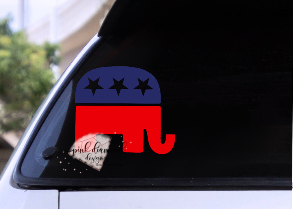 Patriotic Republican Vinyl Car Decal Decal Cellphone Laptop Mug