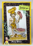 IMG00523 Caveman Summer BBQ Digital Digi Stamp