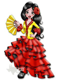 IMG00512 Flamenco Dancer Digital Digi Stamp