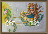 IMG00294 Seahorse Mermaid Digital Digi Stamp