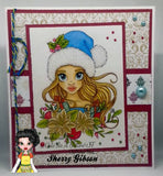 Cute As A Button Designs IMG00543 Christmas Portrait Digital Digi Stamp