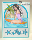 IMG00447 Surfer Girl Digital Digi Stamp